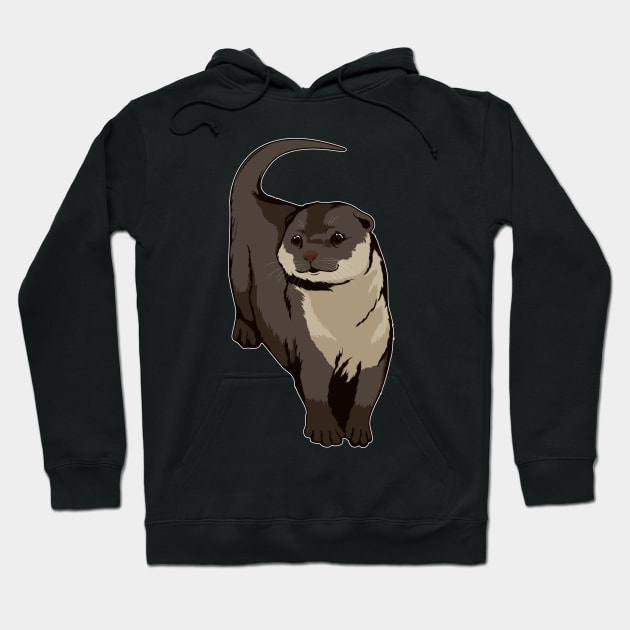 Sea Otter Art Illustration Hammy Hoodie by TheTeeBee